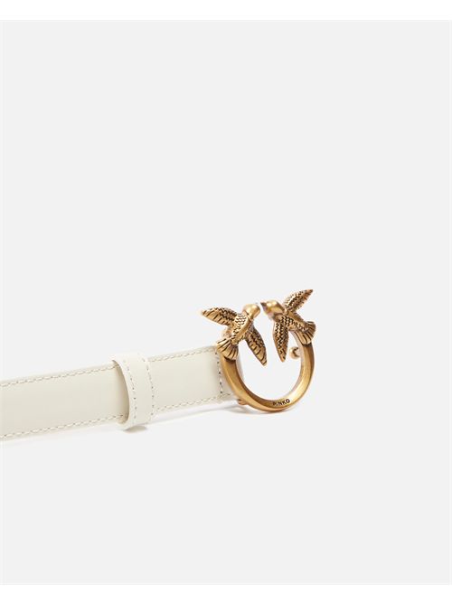 Cintura sottile Love Birds in pelle 2cm PINKO | 100143A0F1/Z14Q